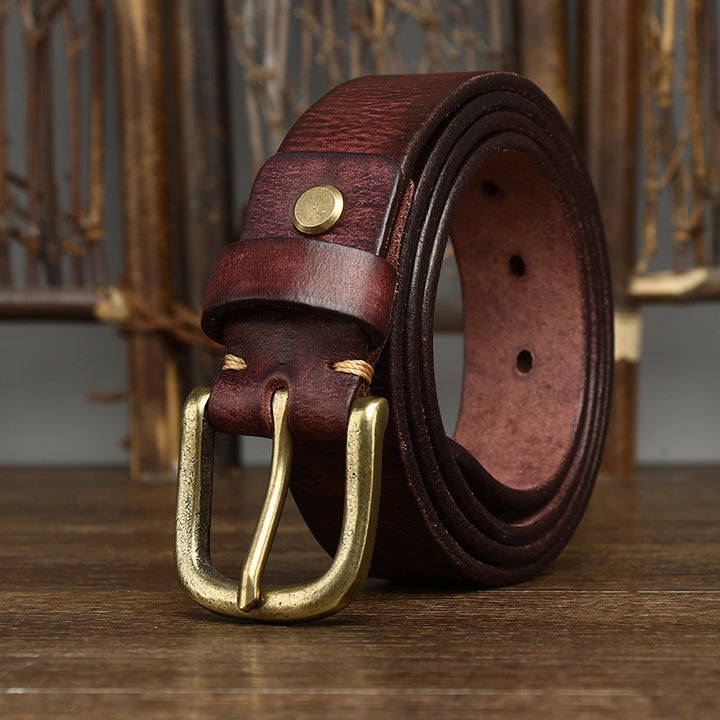 Marco Burnished Leather Belt