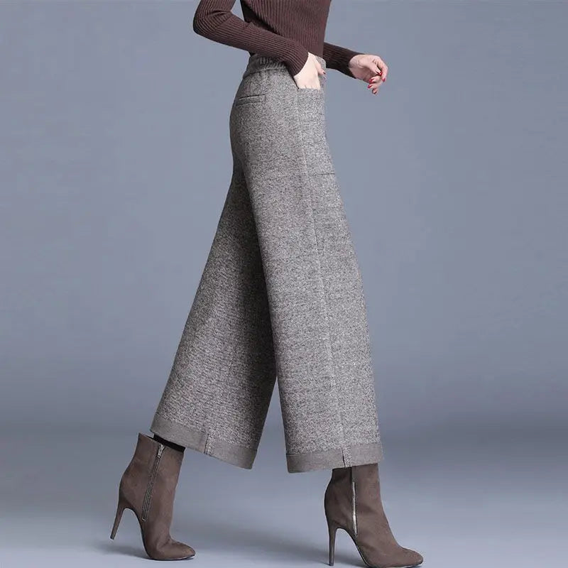 Misha Wool Wide-Leg Pants