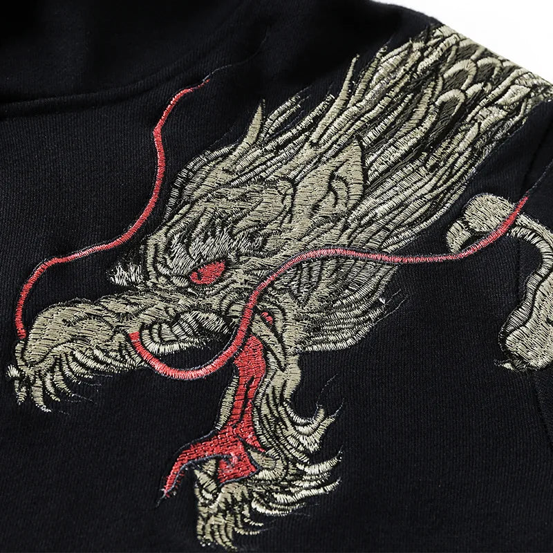 HyperZoom Embroidery Dragon Hoodie