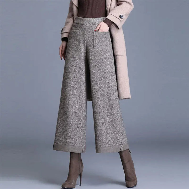 Misha Wool Wide-Leg Pants