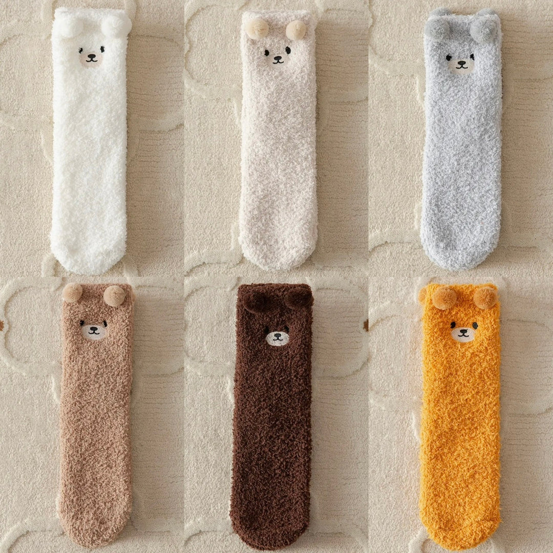 FuzzyFeet Teddy Socks (6 Pairs)