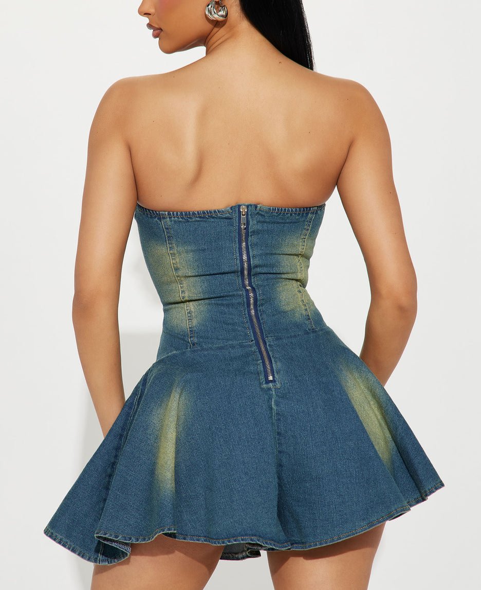 Emily Denim Romper