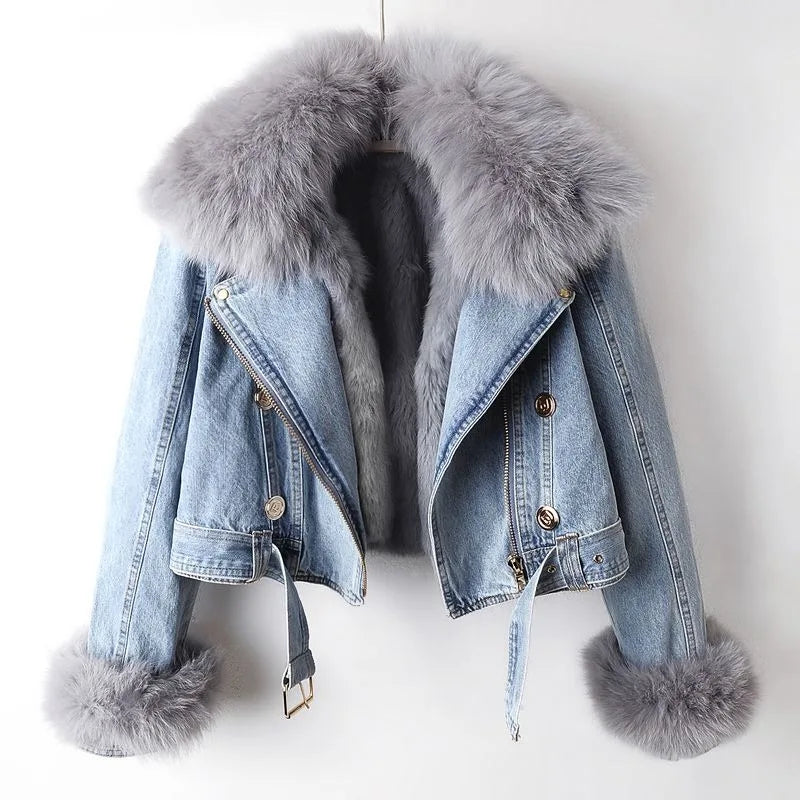 Jude Faux Fur Denim Jacket