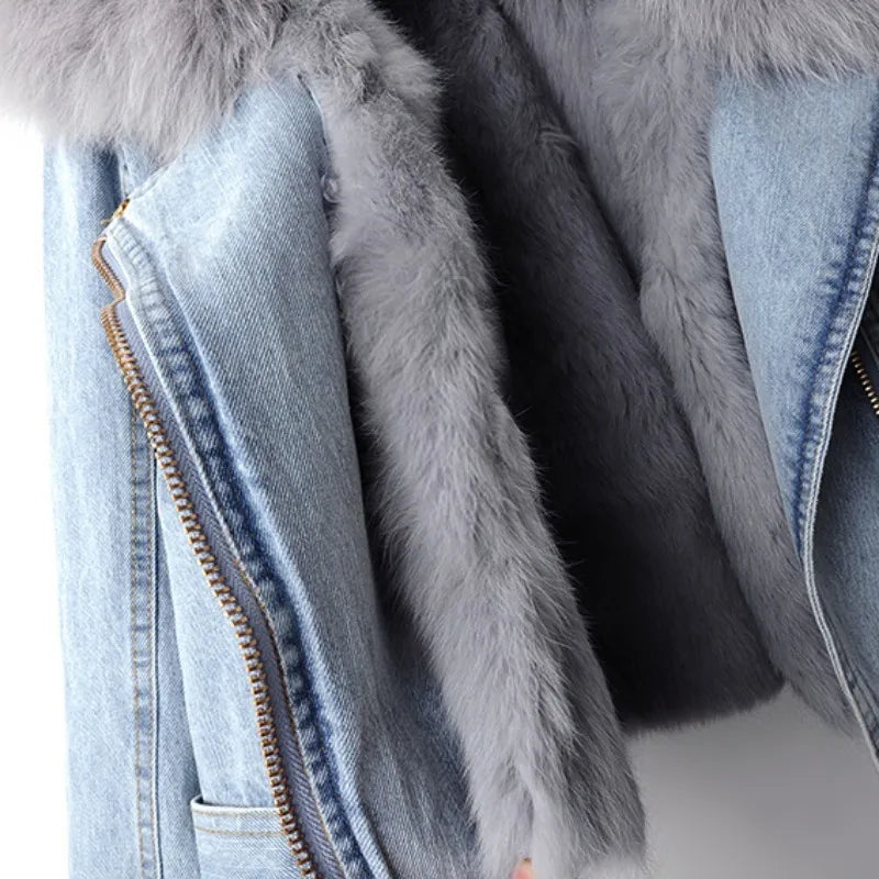 Jude Faux Fur Denim Jacket