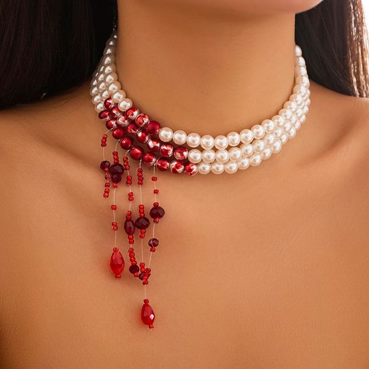 Crimson Pearl Choker