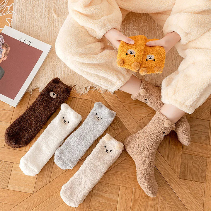 FuzzyFeet Teddy Socks (6 Pairs)