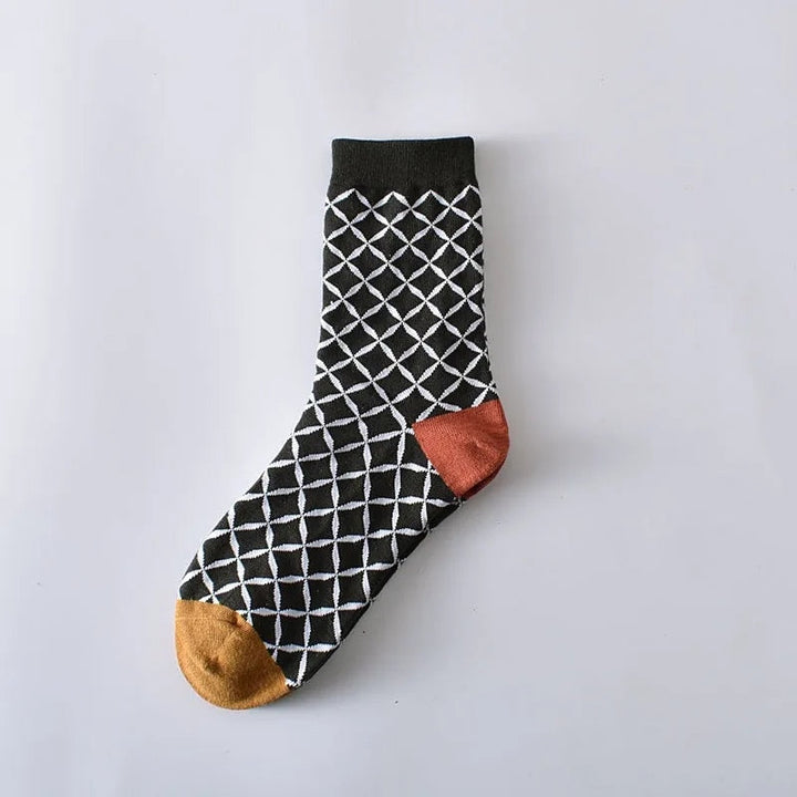 Retro Floral Socks - 5 Pairs