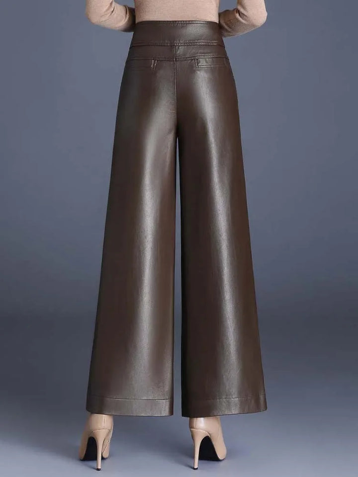 Aurelia Wide Leg Leather Pants