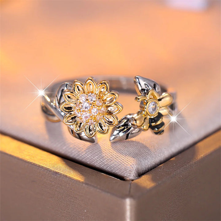 Bee & Sunflower Ring