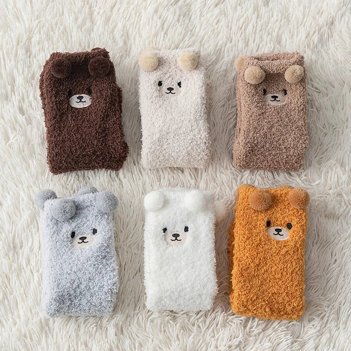 FuzzyFeet Teddy Socks (6 Pairs)