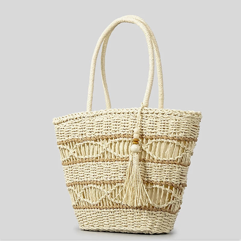 Rosa Bonheur Woven Straw Tote Bag