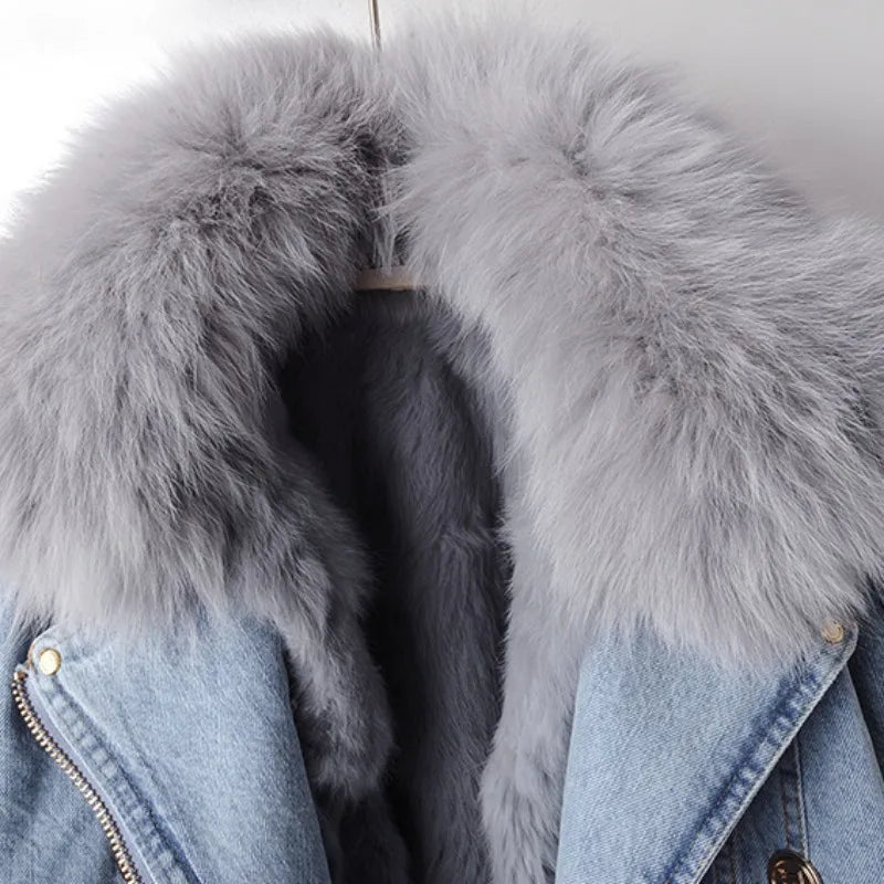 Jude Faux Fur Denim Jacket