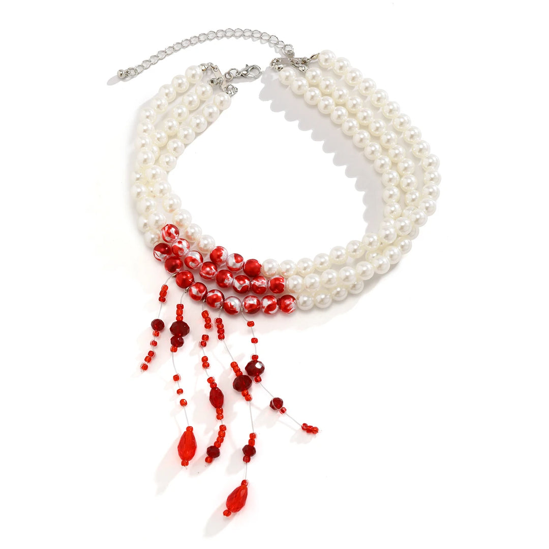 Crimson Pearl Choker