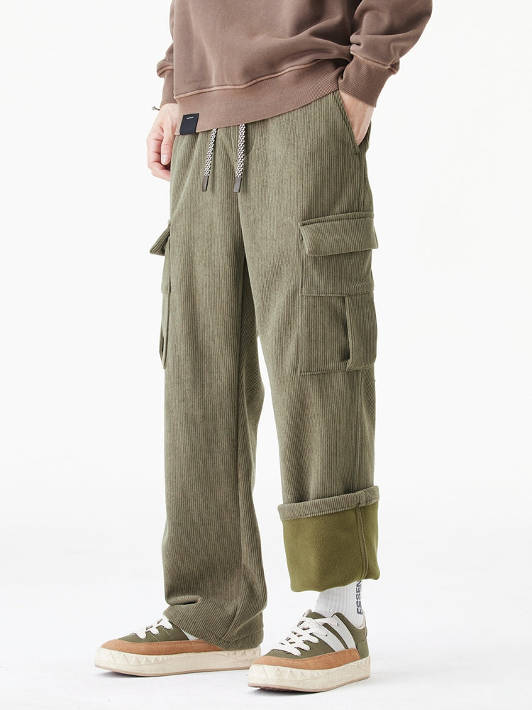 Macarius Fleece Lined Corduroy Pants