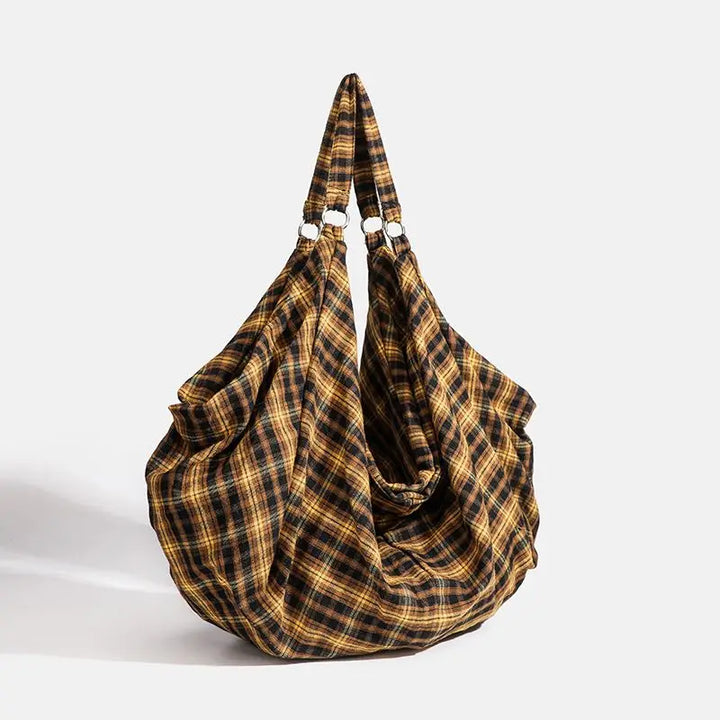 Lennon Boho Plaid Tote Bag