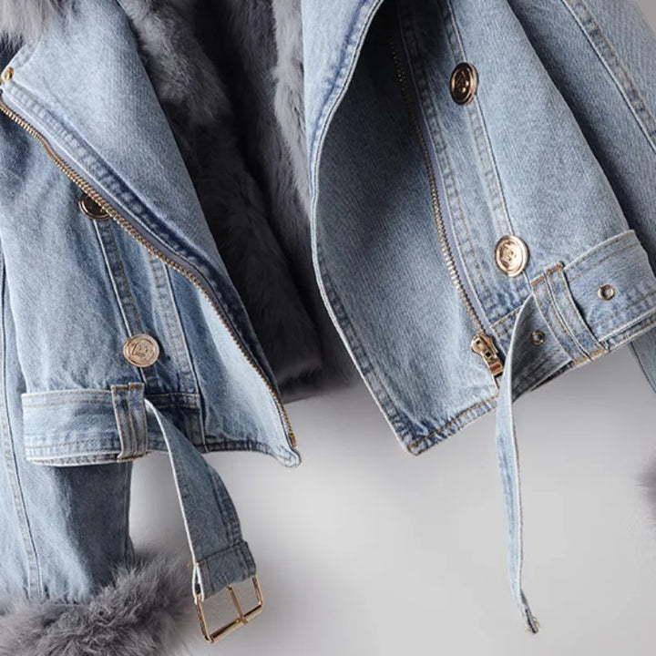 Jude Faux Fur Denim Jacket