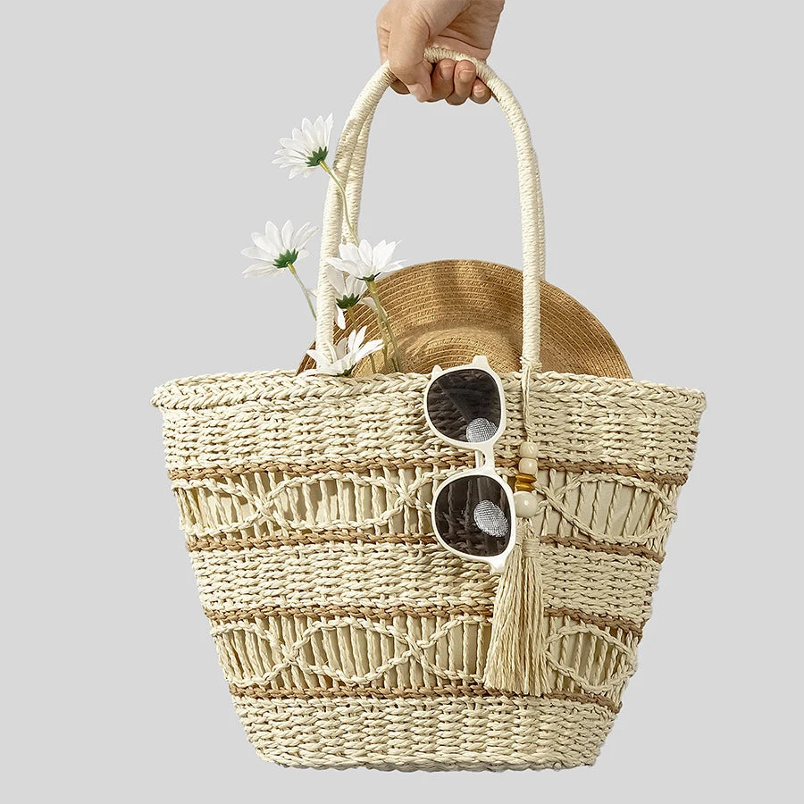 Rosa Bonheur Woven Straw Tote Bag