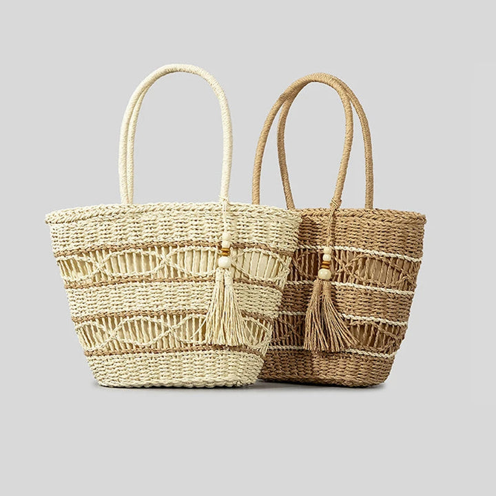 Rosa Bonheur Woven Straw Tote Bag