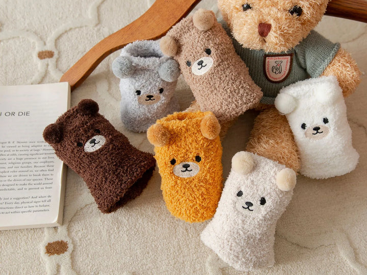 FuzzyFeet Teddy Socks (6 Pairs)