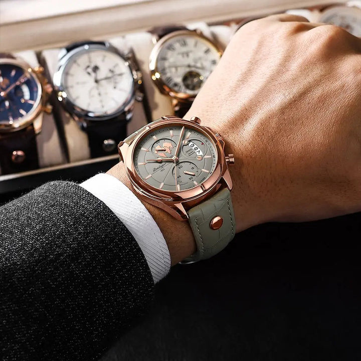 Poedagar Classic Chronograph Watch