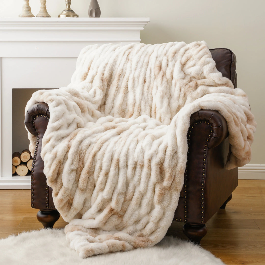 Rabbit Faux-Fur Throw