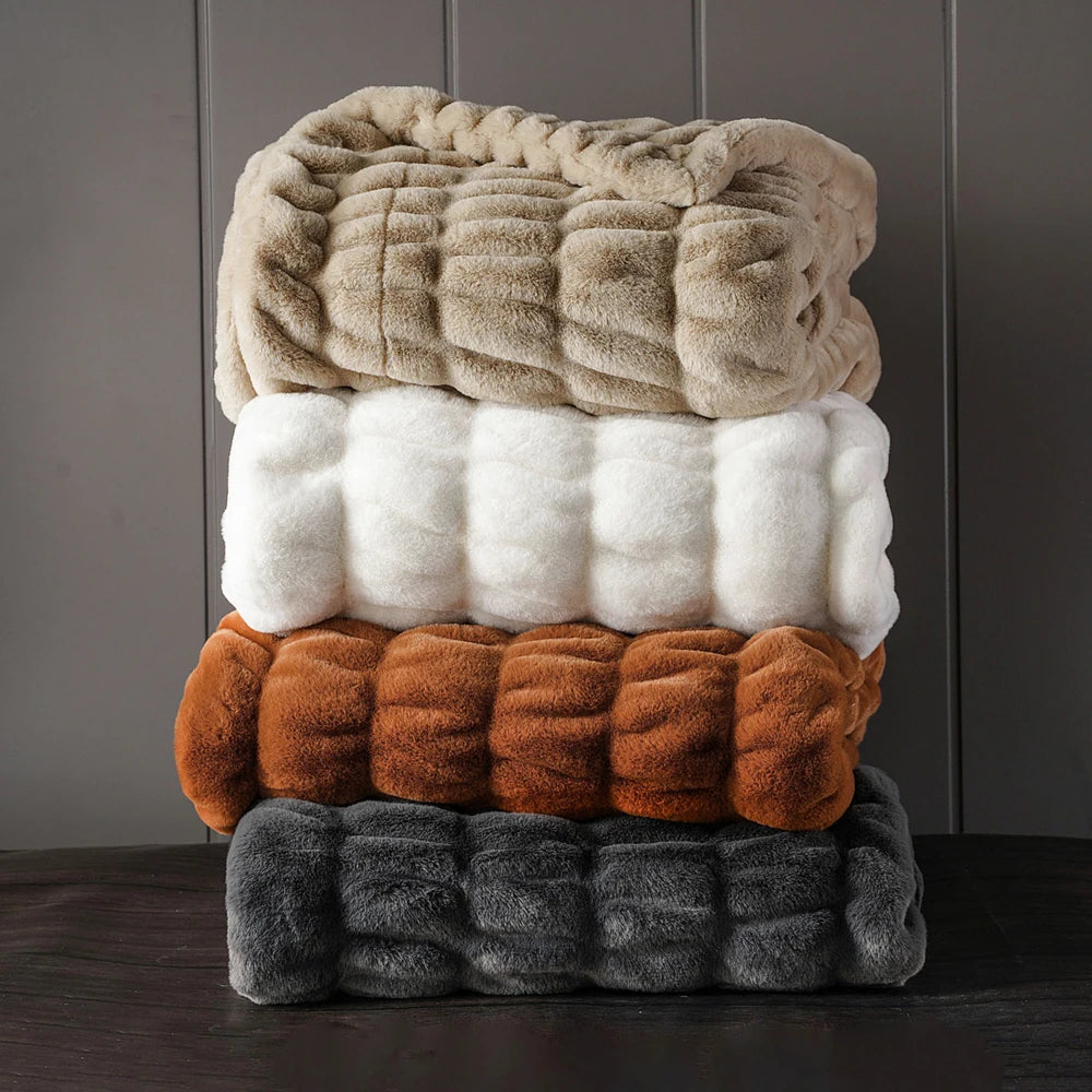 Rabbit Faux-Fur Throw