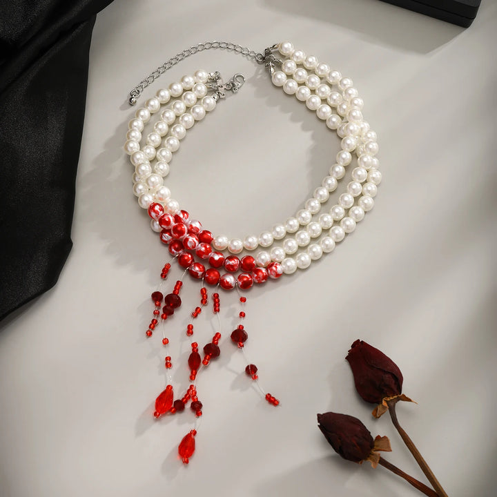 Crimson Pearl Choker