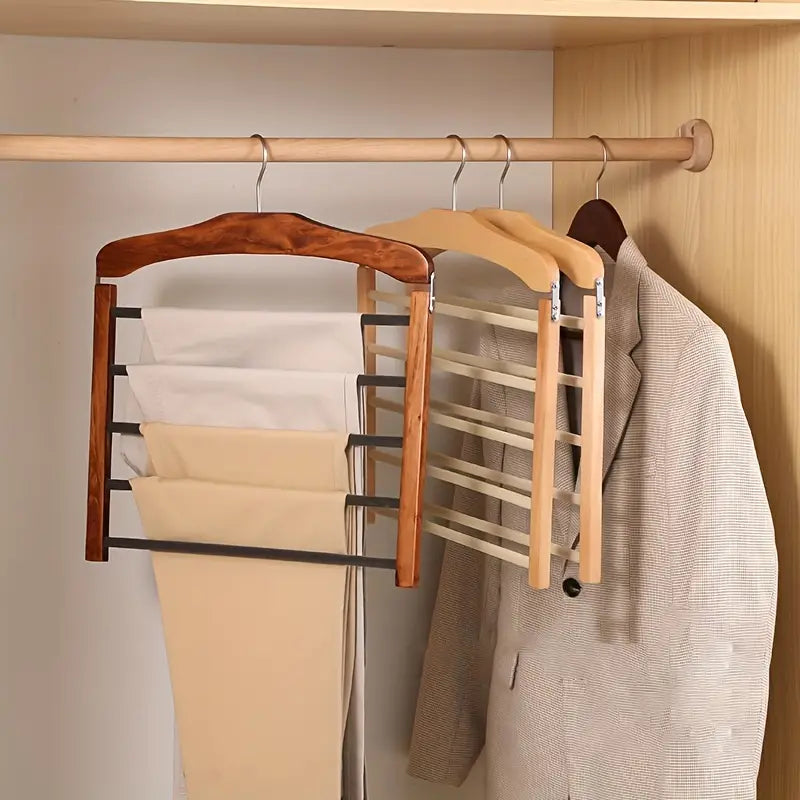 Multi-Bar Wooden Hanger