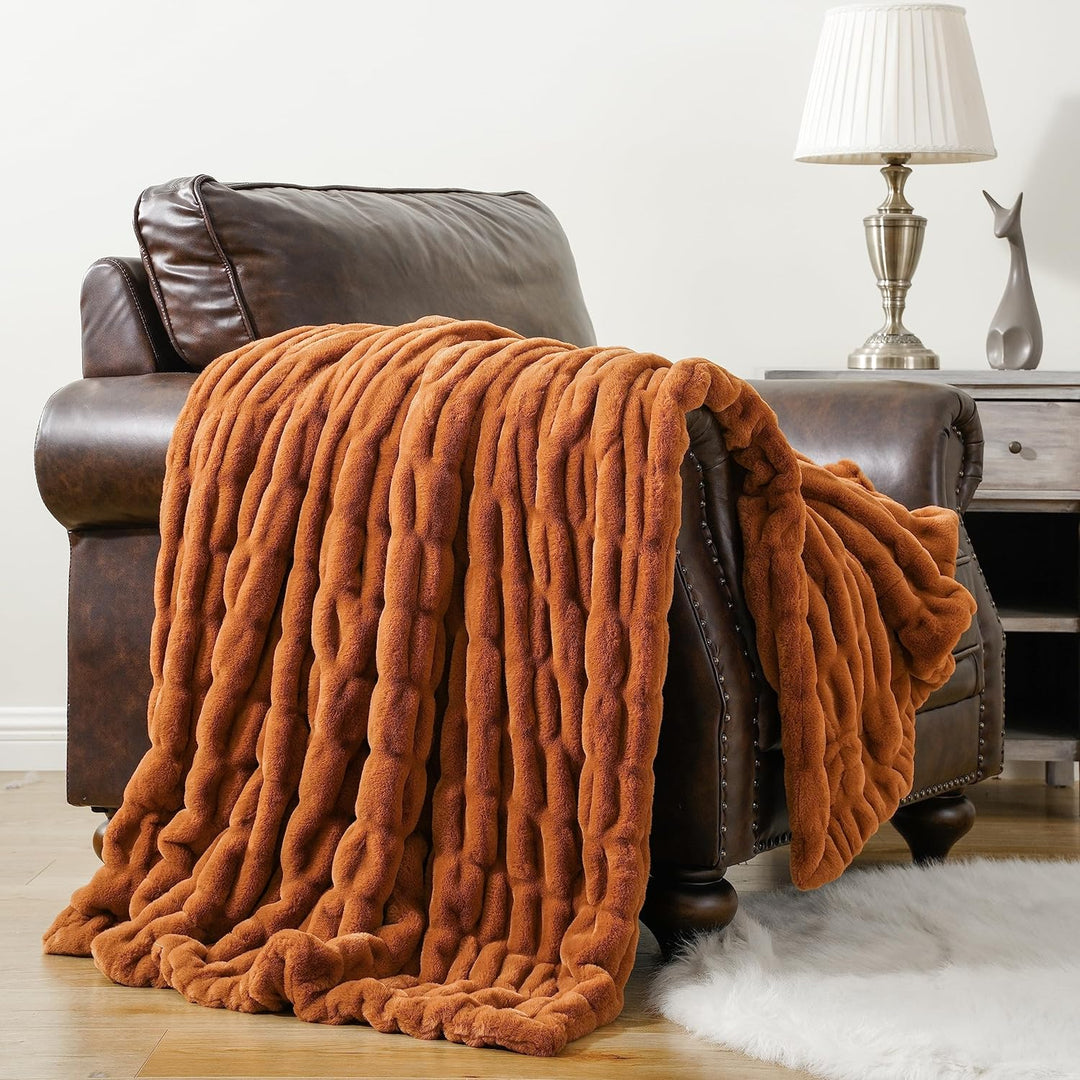 Rabbit Faux-Fur Throw