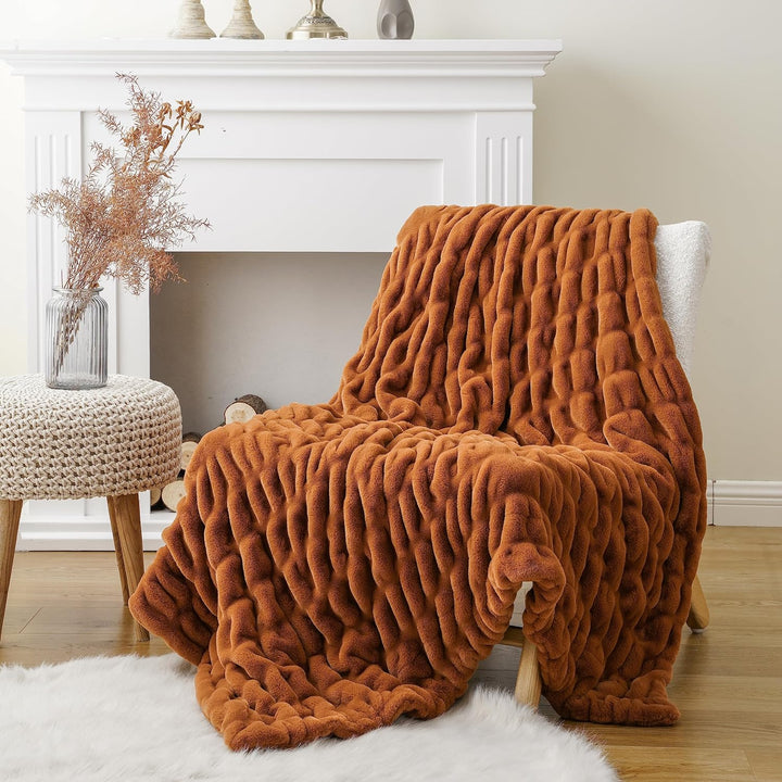 Rabbit Faux-Fur Throw