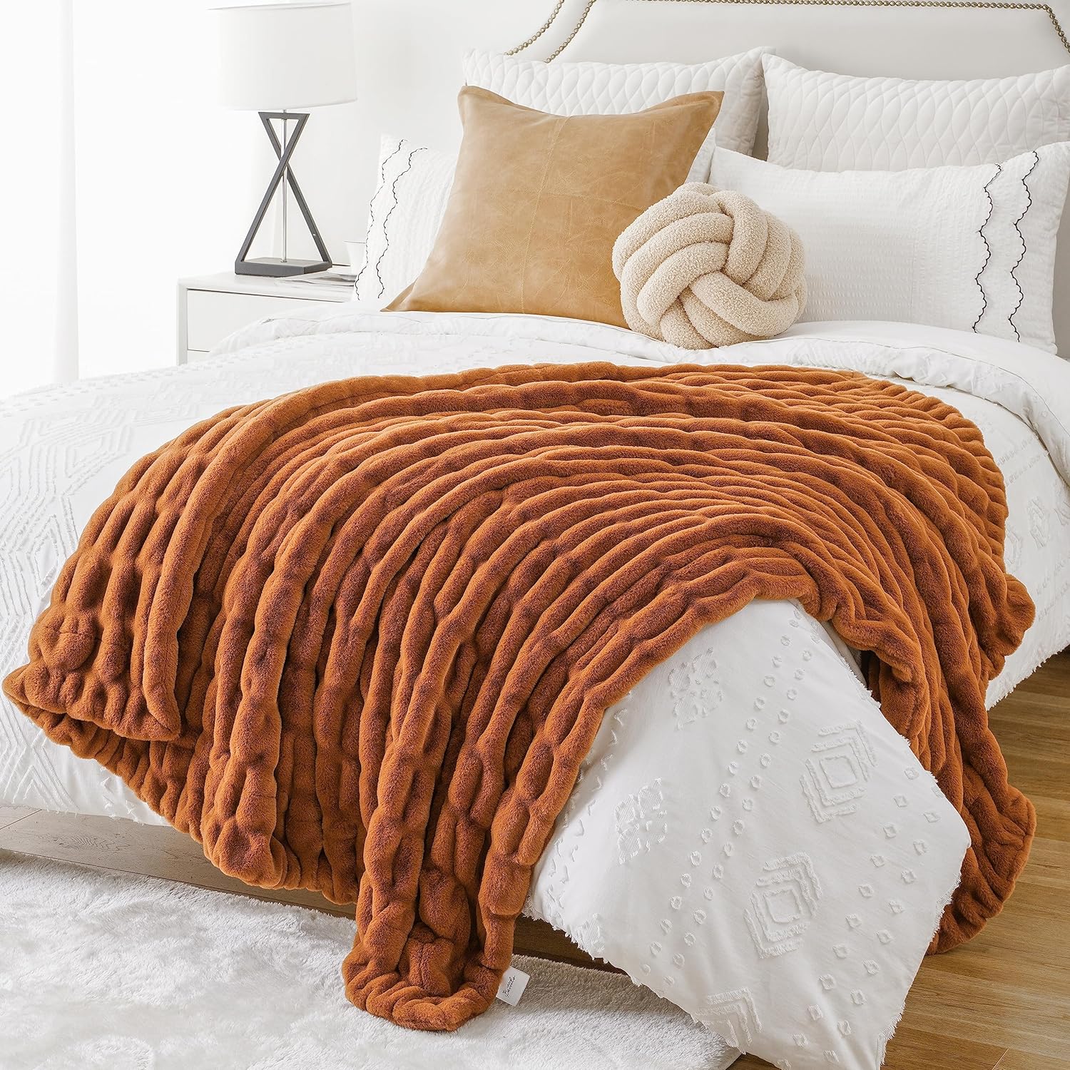 Rabbit Faux-Fur Throw