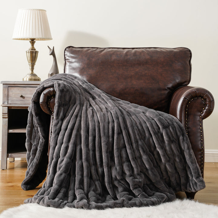 Rabbit Faux-Fur Throw