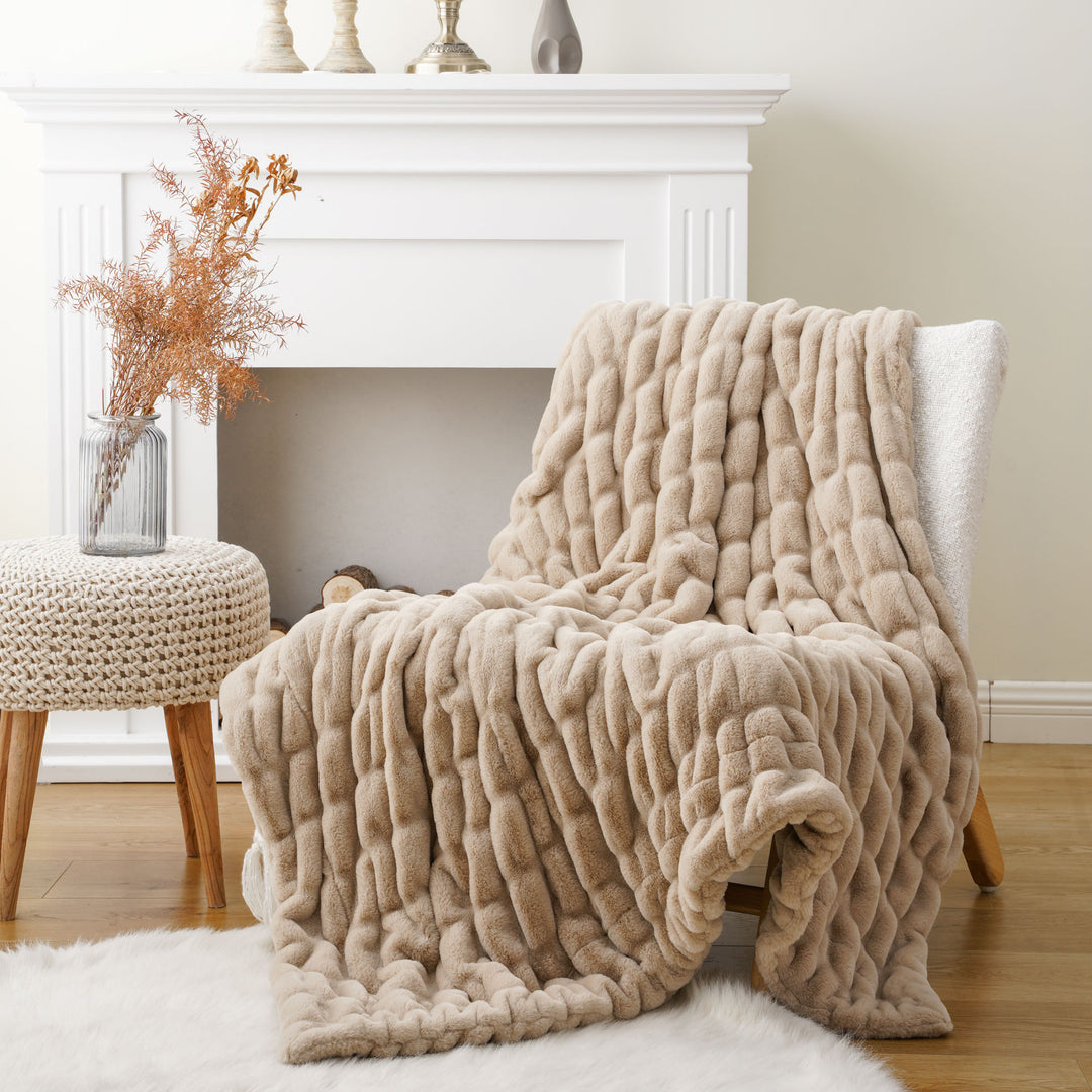 Rabbit Faux-Fur Throw