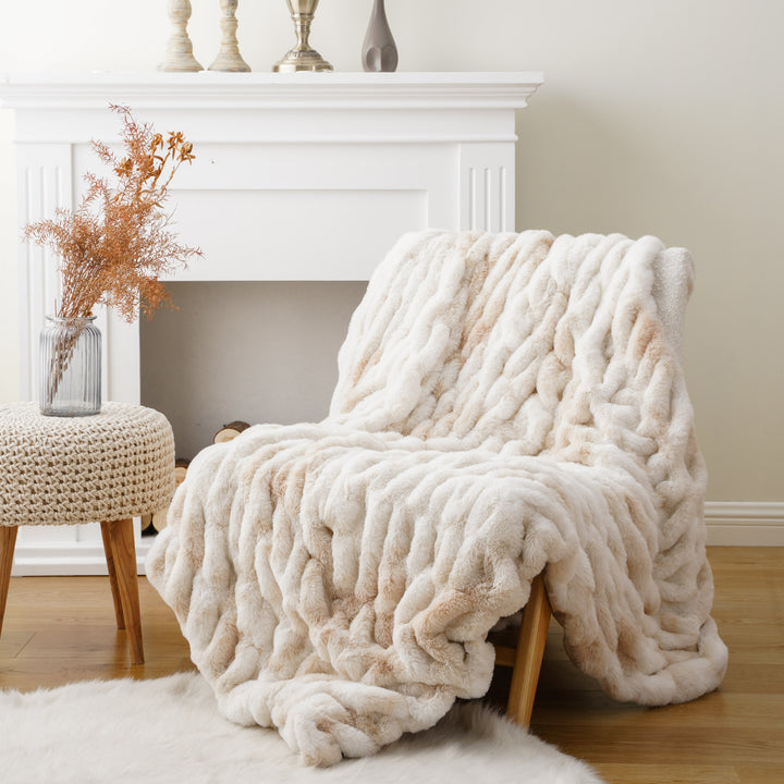 Rabbit Faux-Fur Throw