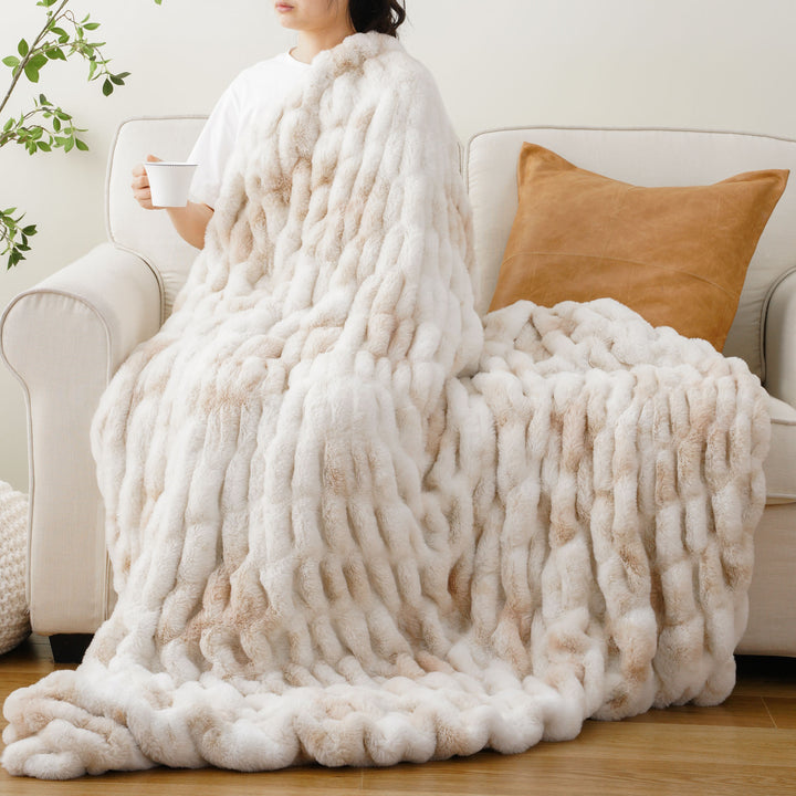 Rabbit Faux-Fur Throw