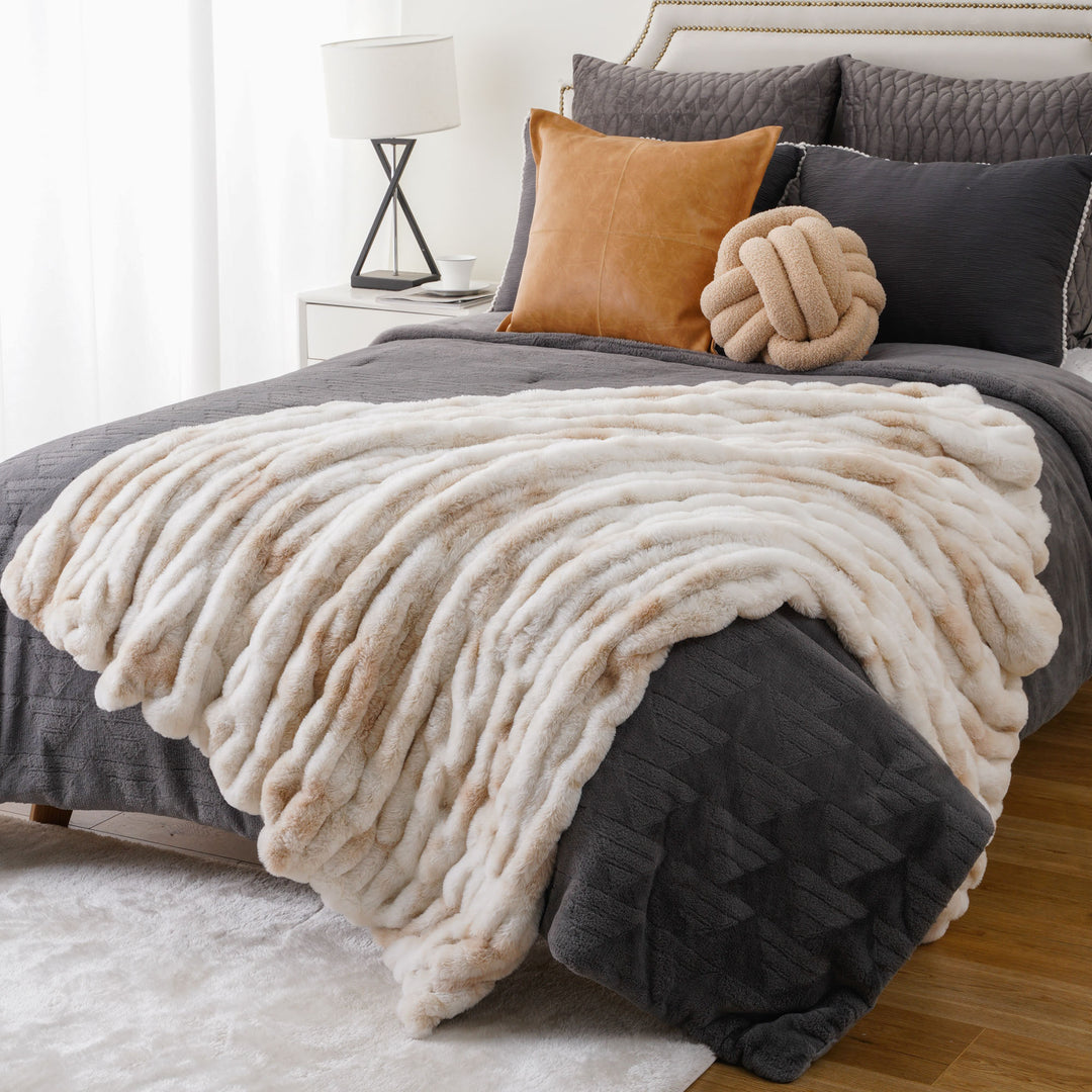 Rabbit Faux-Fur Throw