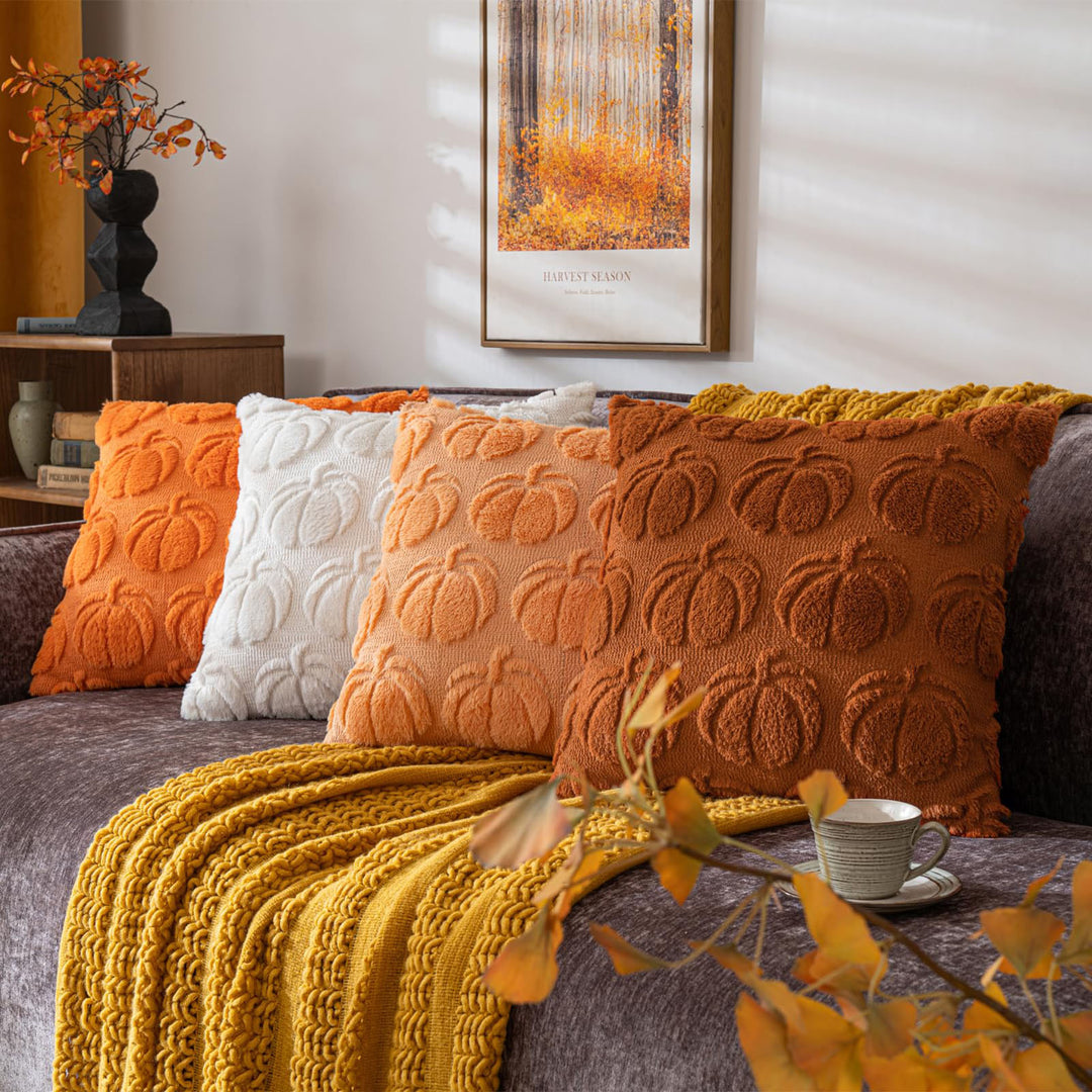 Pumpkin Throw Pillow Covers (Set of 2)